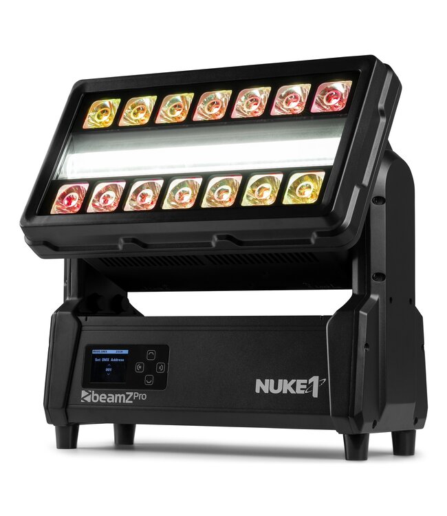 Beamz Nuke 1 gemotoriseerde strobe beam IP67