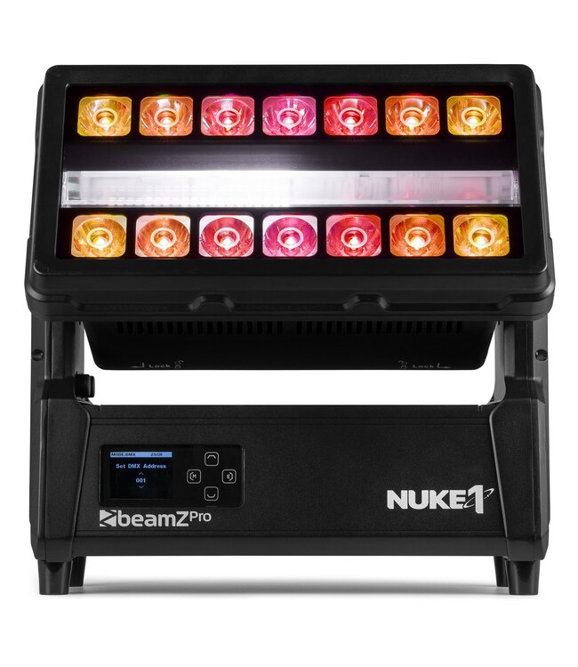 Beamz Nuke 1 gemotoriseerde strobe beam IP67