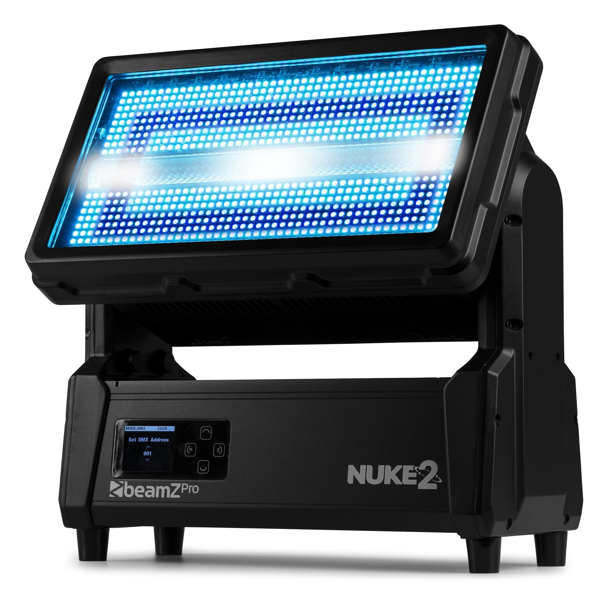 Beamz Nuke 2 gemotoriseerde strobe beam IP67