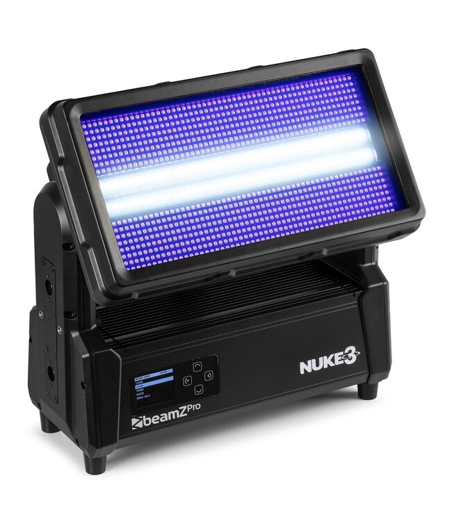 Beamz Nuke 3 gemotoriseerde strobe beam IP67