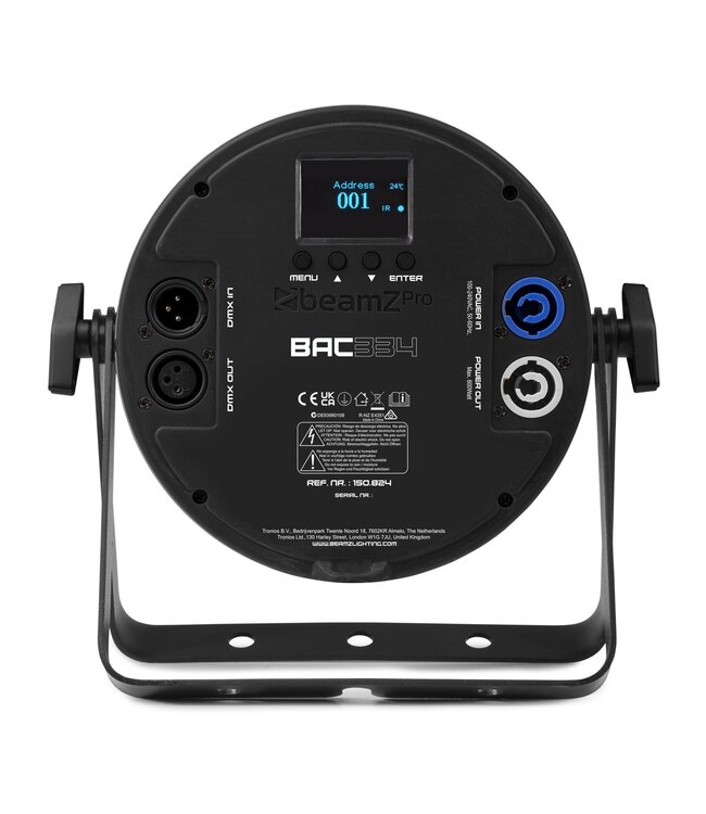 Beamz BAC334 led pro par RGBWA-UV