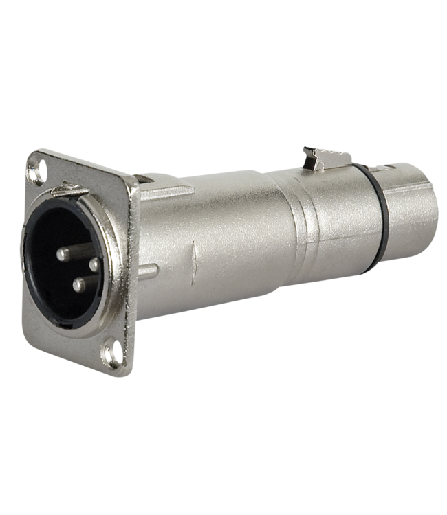 DAP FLA51 - XLR 3P male - XLR 3P female chassis inbouw