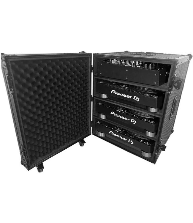 UDG Ultimate Flightcase 4 CDJ/ Mixer Black Plus op wielen