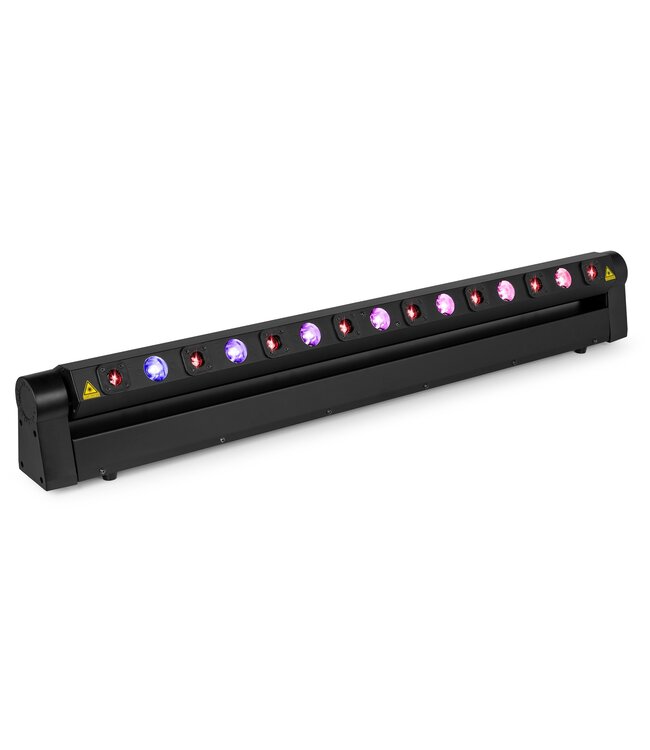 Beamz Hyaden moving ledbar met 7 led's en 8 laser beams
