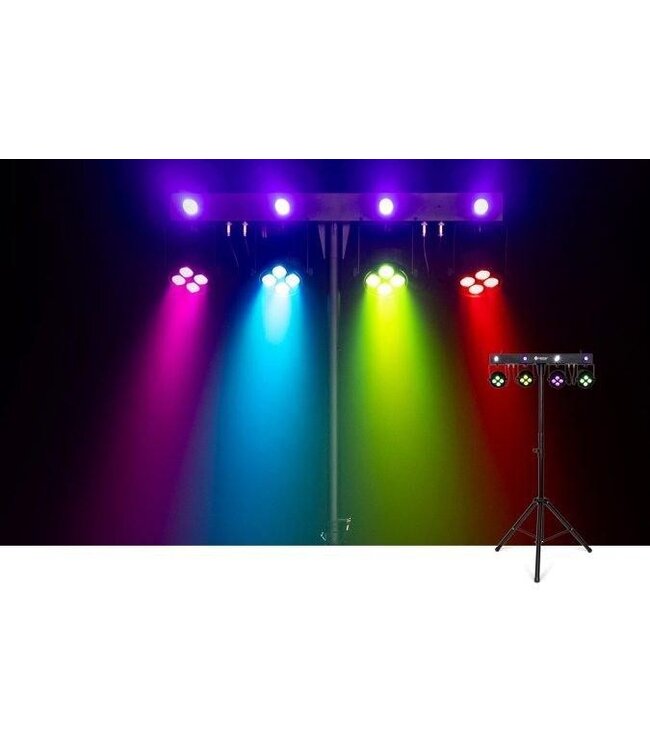 Colorkey PartyBar Mobile 150 4x led par + 4x Witte/UV LED’s