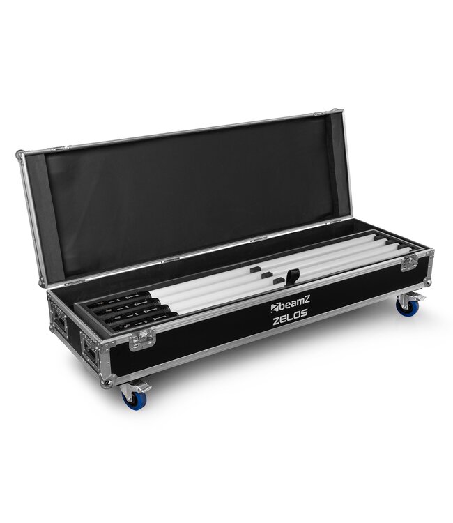 Beamz Zelos LED Tube Set RGBW IP65 8x pixeltubes in flightcase