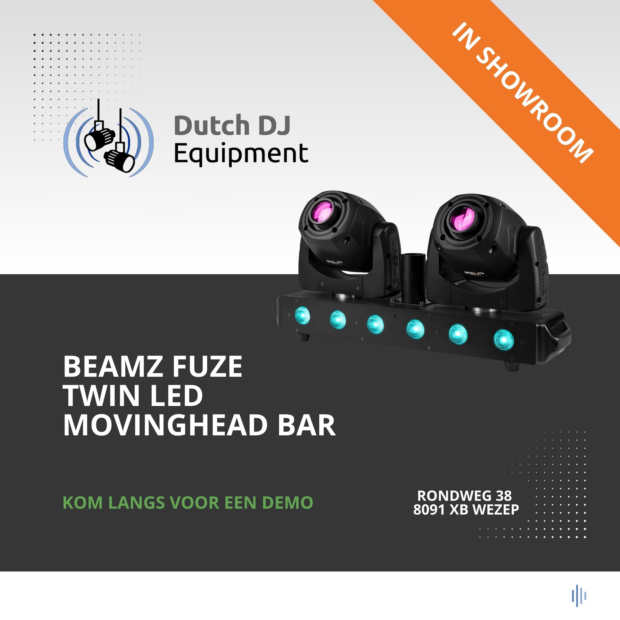 Beamz Fuze Twin spot LED Movinghead Bar