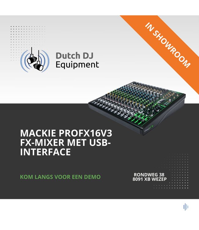 Mackie ProFX16v3 FX-mixer met USB-interface