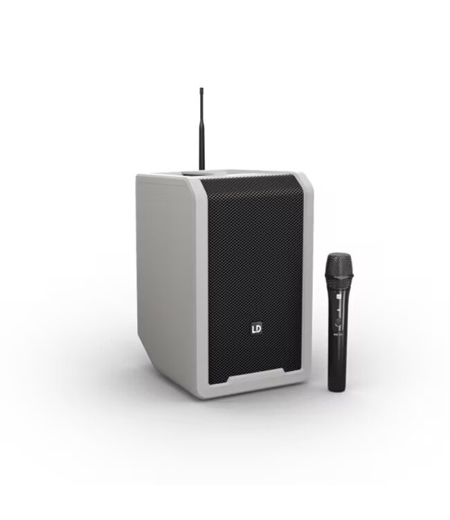 LD Systems ANNY 8 HHD Draagbare 8 Inch accu speaker met 1 draadloze microfoon Urban Grey