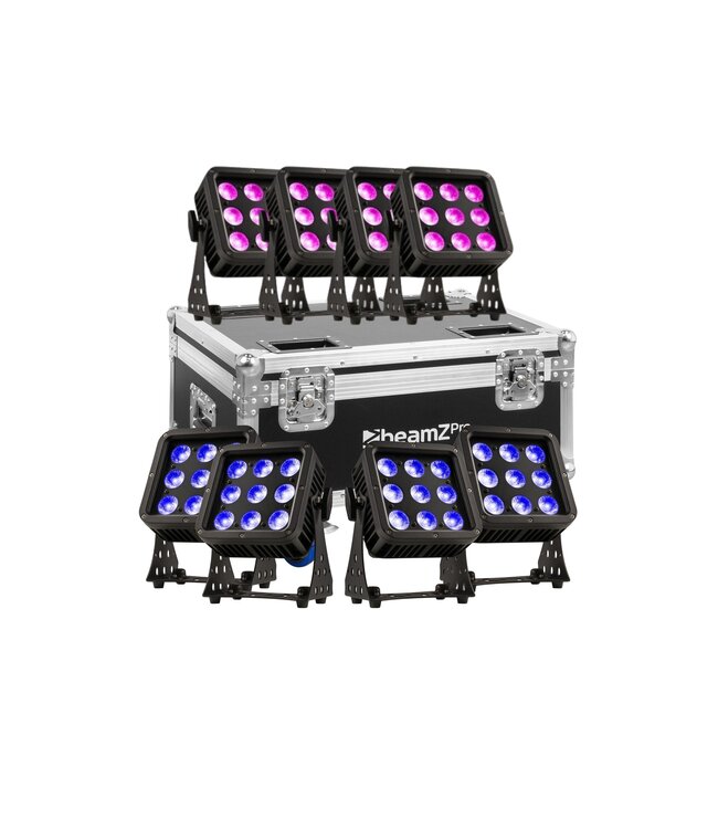 Beamz StarColor75 Floodlight set van 8 in case