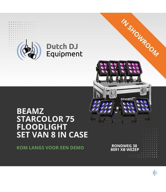 Beamz StarColor75 Floodlight set van 8 in case