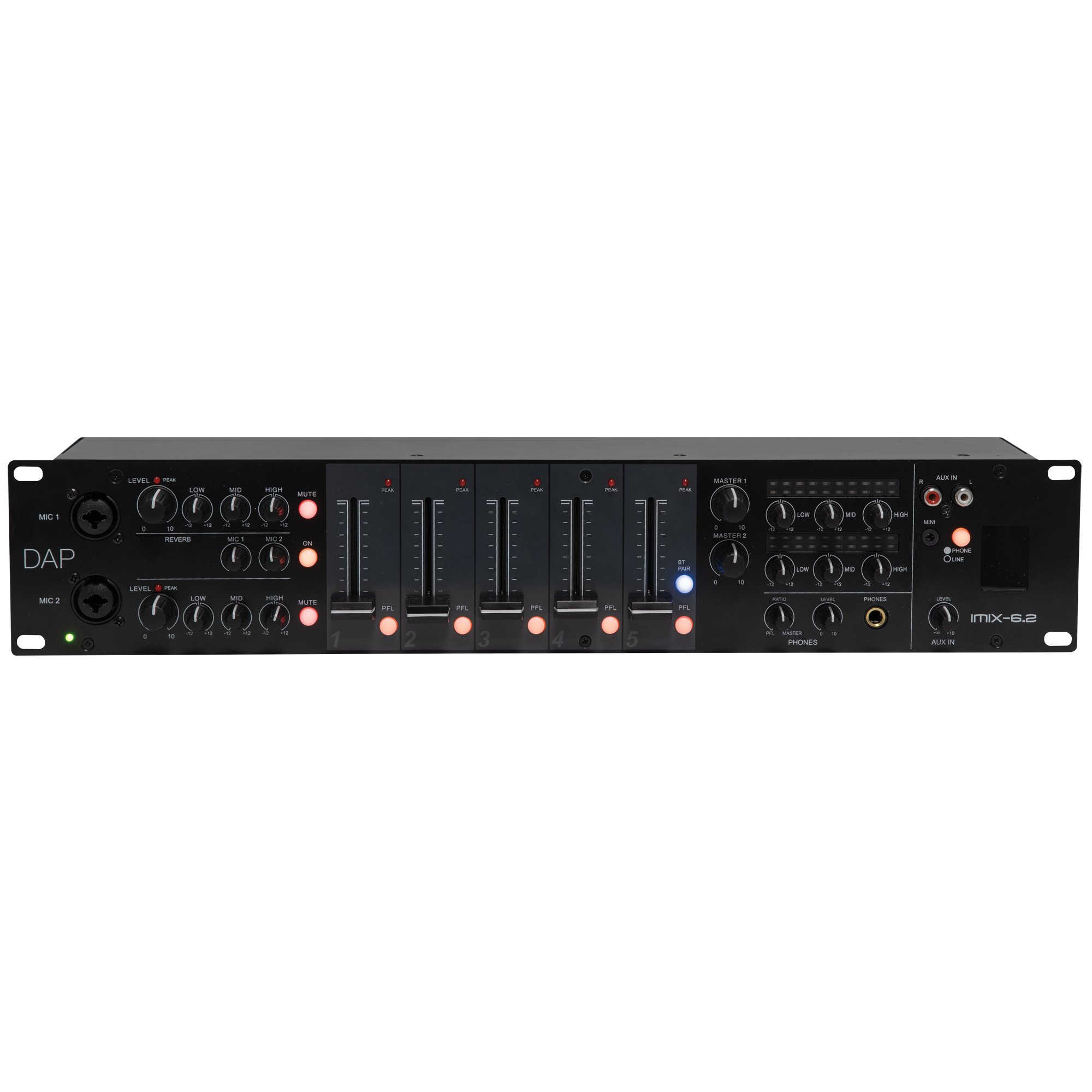 DAP IMIX-6.2 met bluetooth 7 kanaals mixer