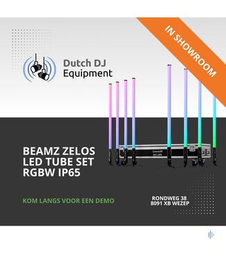 Beamz Zelos LED Tube Set RGBW IP65 8x pixeltubes in flightcase Beamz Zelos LED Tube Set RGBW IP65 8x pixeltubes in flightcase