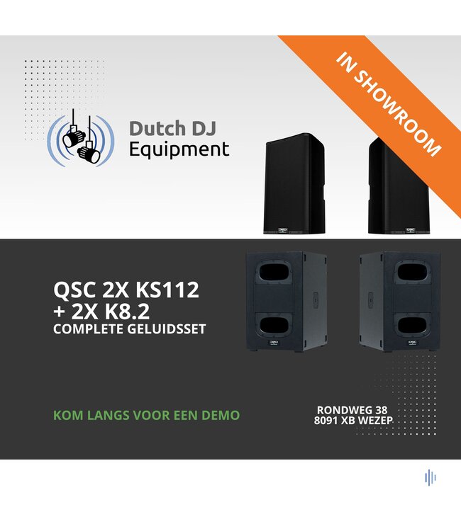 QSC geluidsset 2x K8.2 + 2x KS112