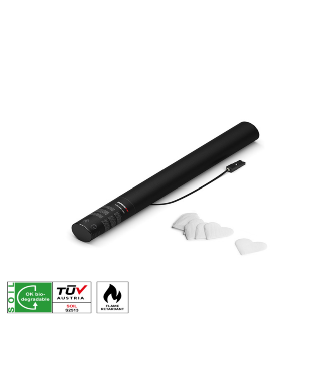 Magic FX Electric Confetti Shot 50 cm rode of witte hartjes