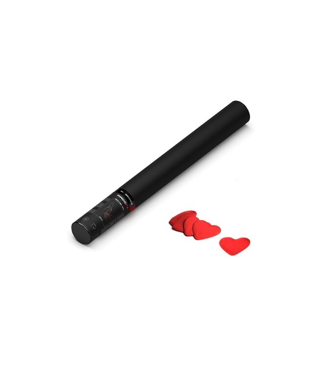 Magic FX Handheld Confetti Shot 50 cm rode of witte hartjes