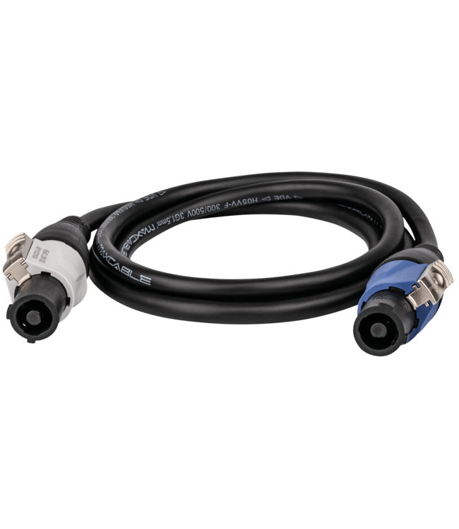 DAP Powercable Blue/White Pro Power Connector 0,75m