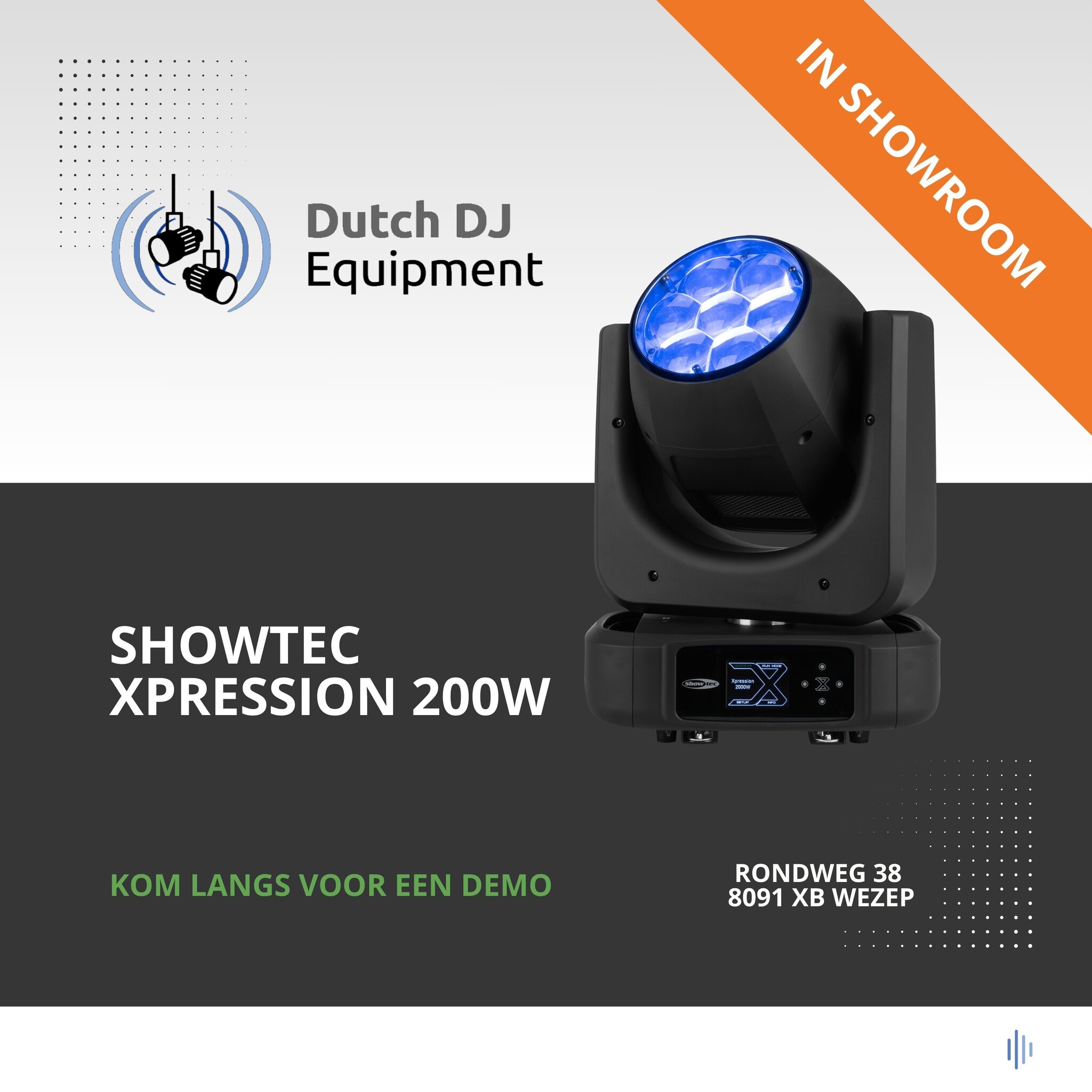 Showtec Xpression 2000W - 7x 40 watt Wash Beam movinghead