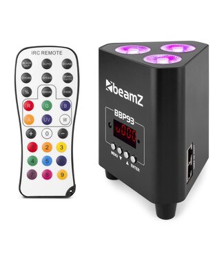 Beamz BBP93 Battery Uplight Par 3x 10W