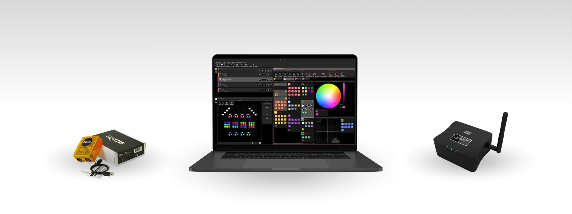 Populaire DMX Software: Sunlite en Daslight Light Rider bij Dutch DJ Equipment
