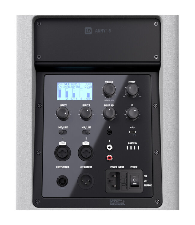 B-stock LD Systems ANNY 8 accu speaker Pure white - Copy