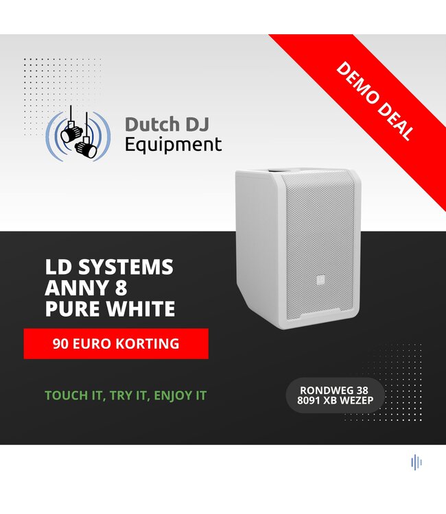 B-stock LD Systems ANNY 8 accu speaker Pure white - Copy