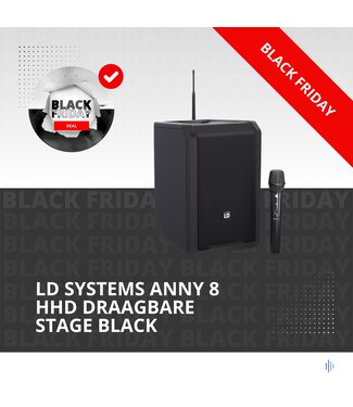 LD Systems ANNY® 8 HHD accu speaker met 1 draadloze microfoon stage black