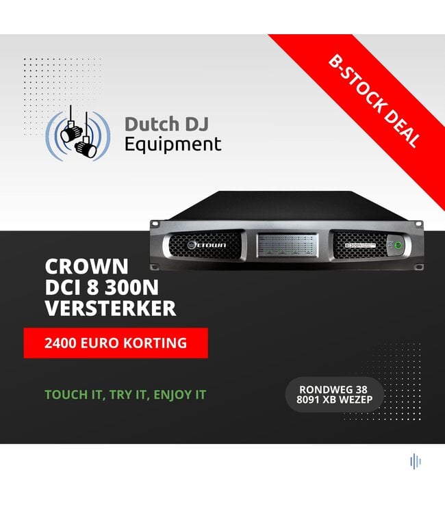 B-stock Crown DCi 8 300N versterker