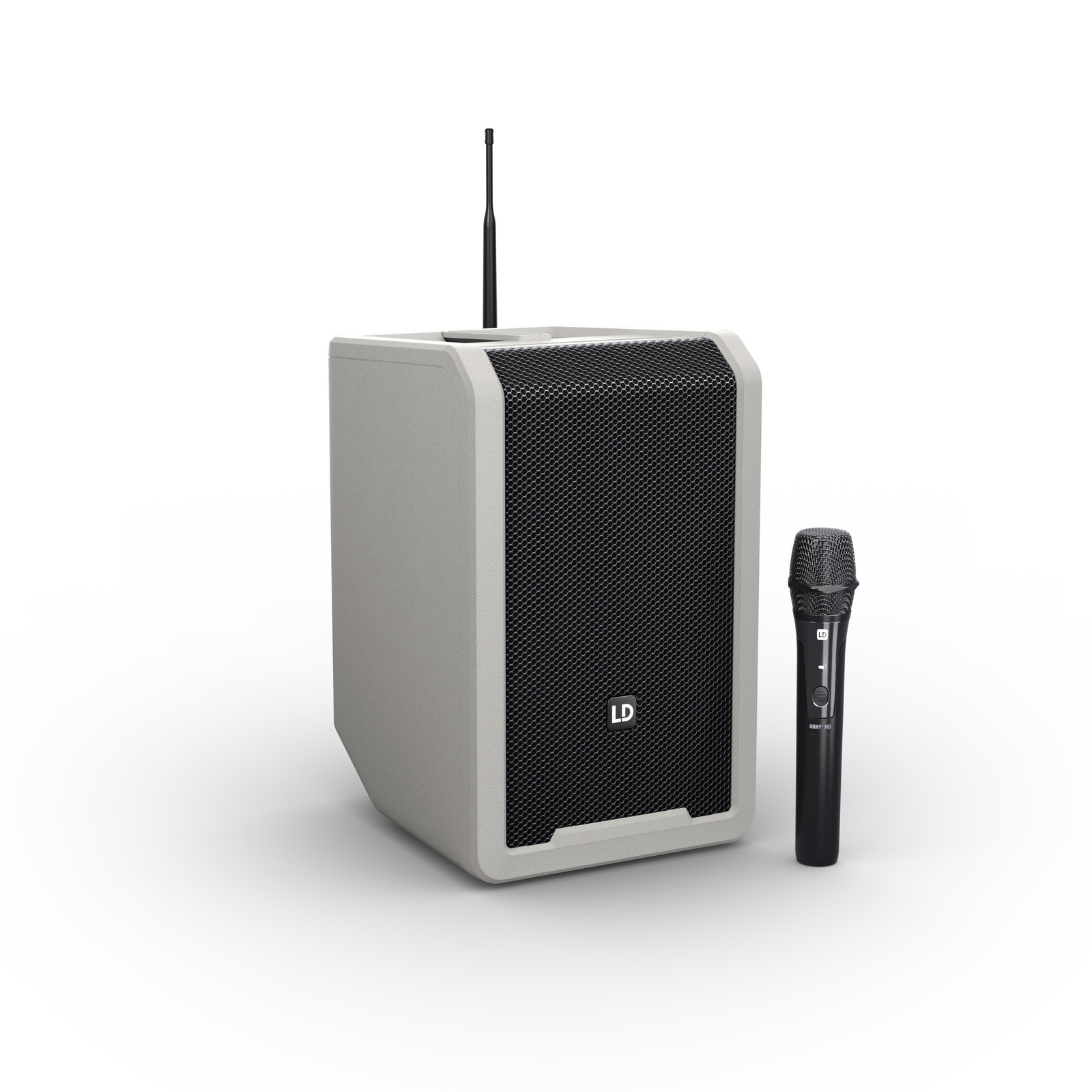 LD Systems ANNY 8 HHD Draagbare 8 Inch accu speaker met 1 draadloze microfoon Urban Grey