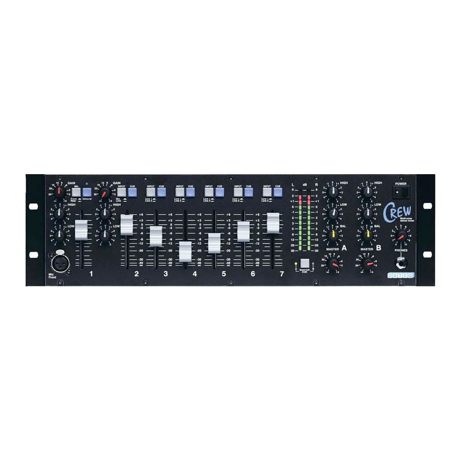 DATEQ CREW 7 kanaals 2 zone mixer