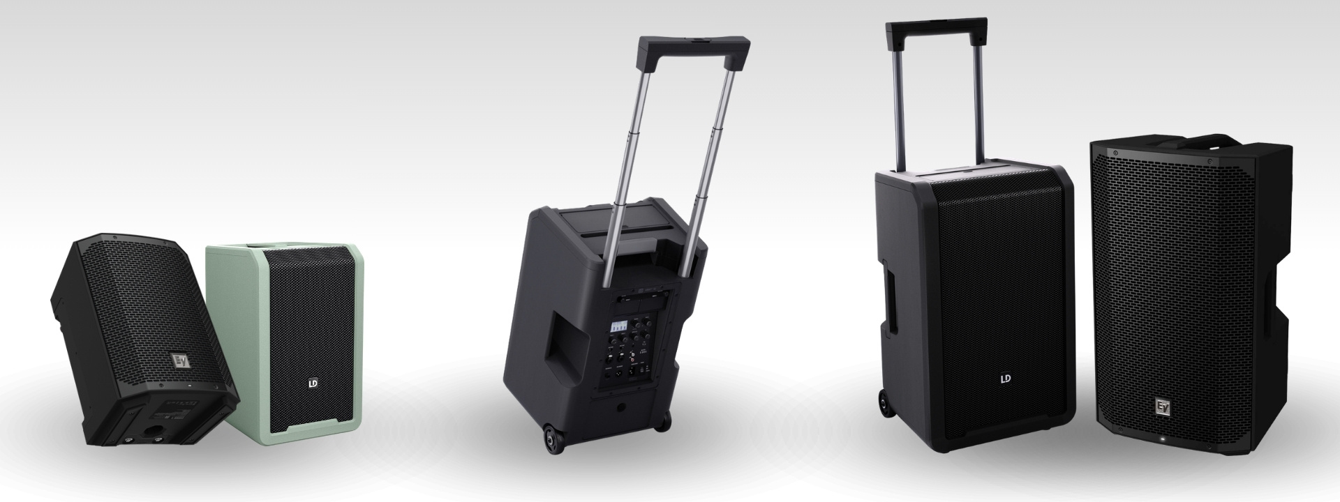 LD Sysrtems ANNY 8 Groen, Electro-Voice EVERSE 8, ANNY 10, ANNY 12 en EVERSE 12 vergeleken