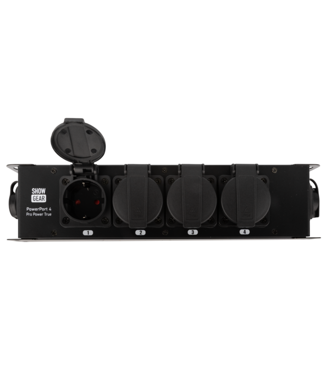 Showgear Powerport 4 pro - 4x Schuko met powercon true in/out
