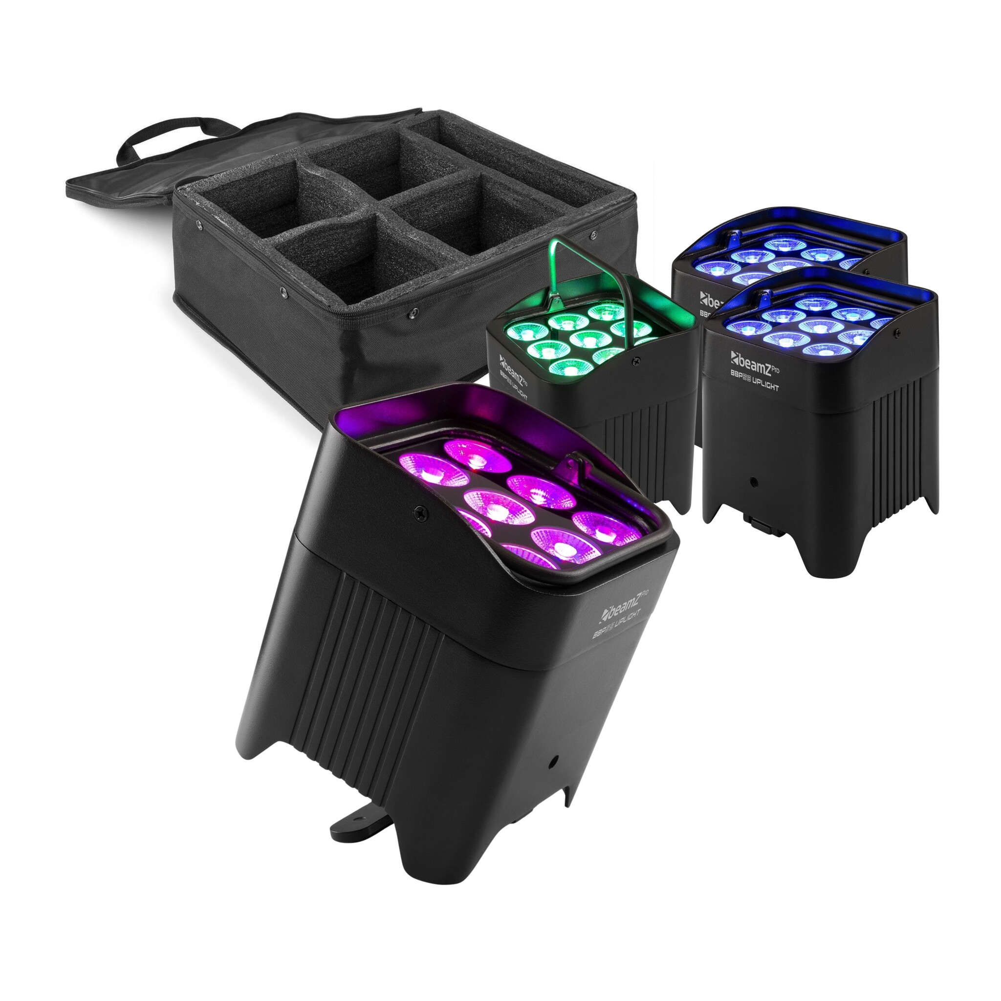 Beamz 4x BBP59 met transporttas