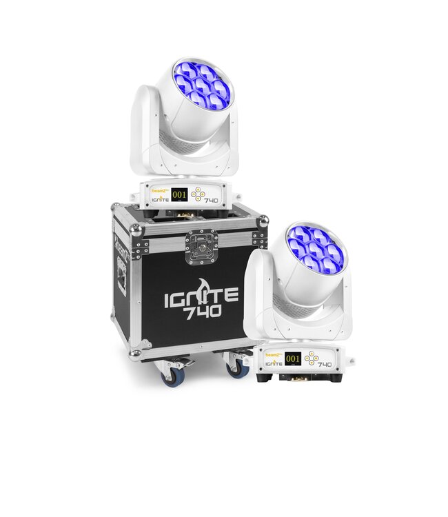 Beamz Ignite740 set met flightcase