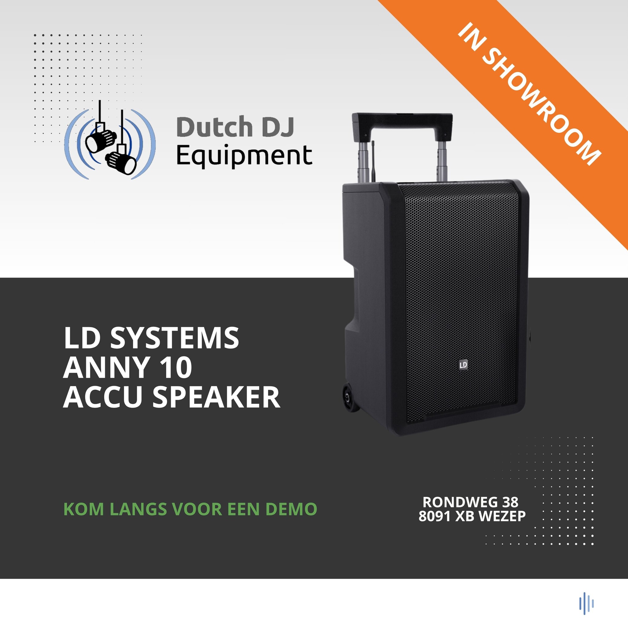 LD Systems ANNY® 10 accu speaker met blueooth met mixer