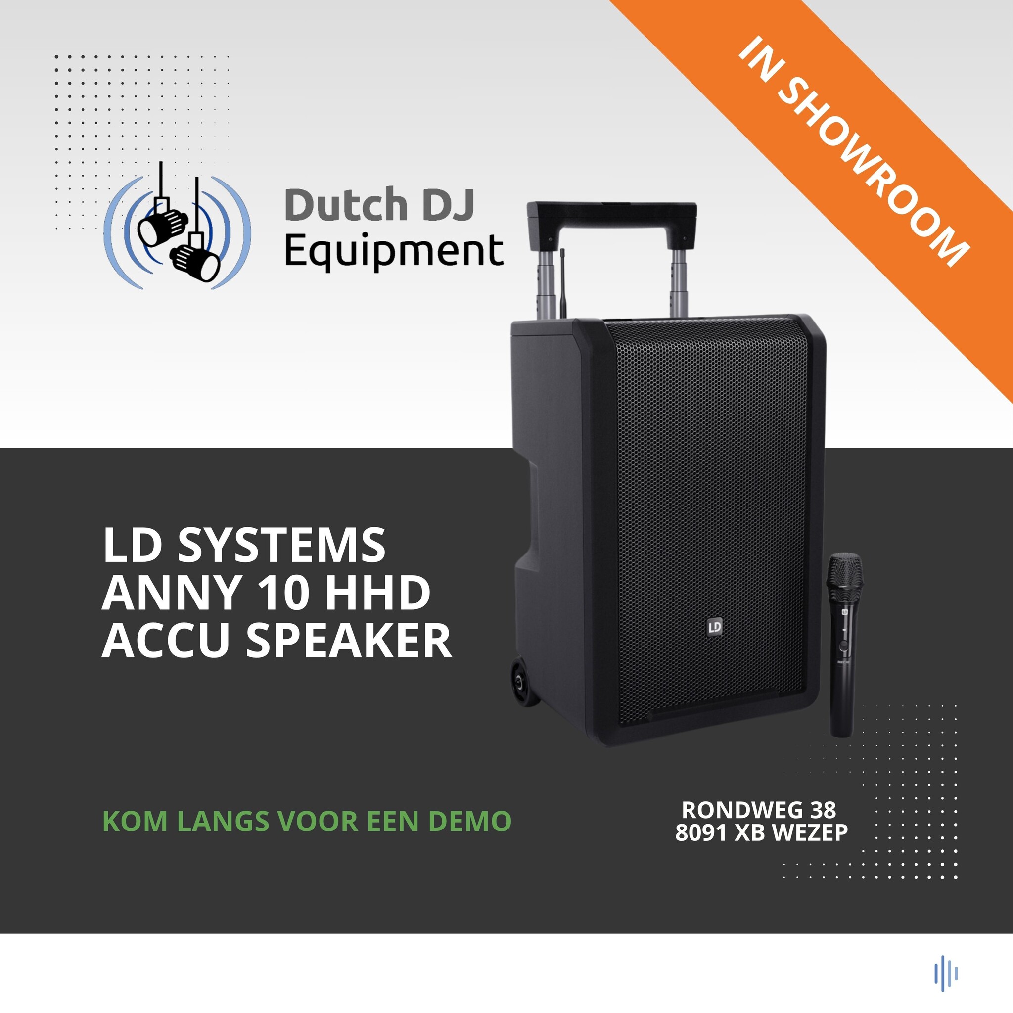 LD Systems ANNY® 10 HHD accu speaker met bluetooth en mixer
