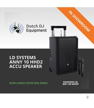 LD Systems ANNY® 10 HHD 2 accu speaker met bluetooth en 2x wireless microfoon