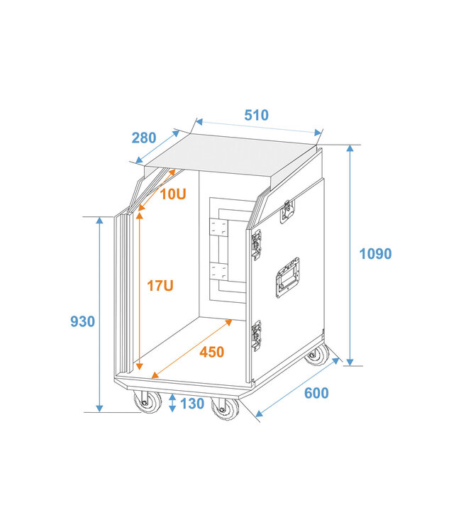 ROADINGER Special Combo Case LS5 Laptop Desk, 17U