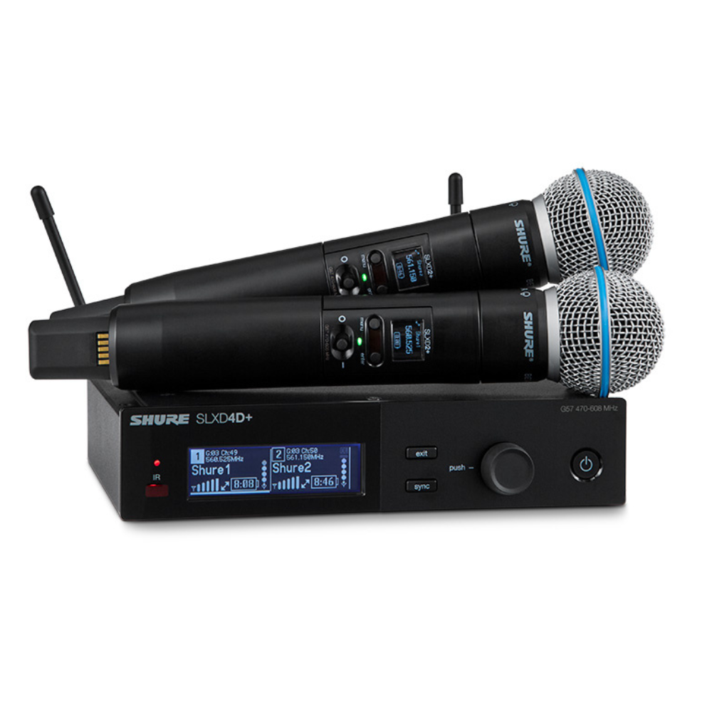 Shure SLXD24D+E Beta58 dual draadloos microfoon systeem