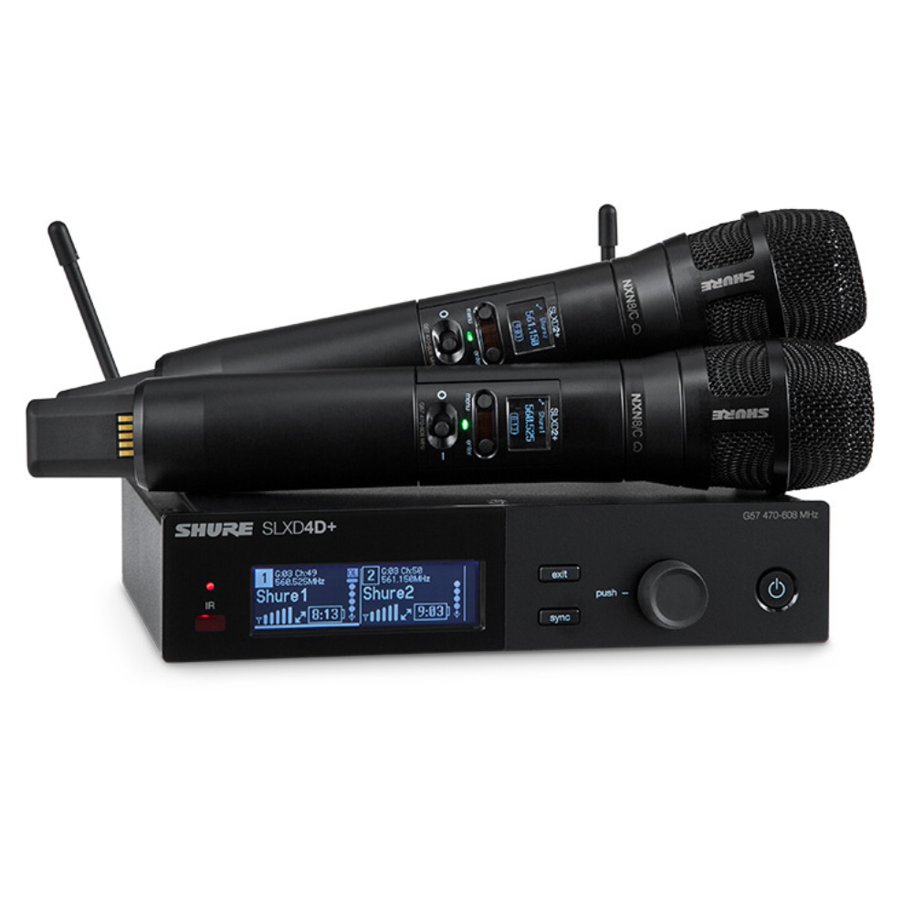 Shure SLXD24D+E N8C dual draadloos microfoon systeem
