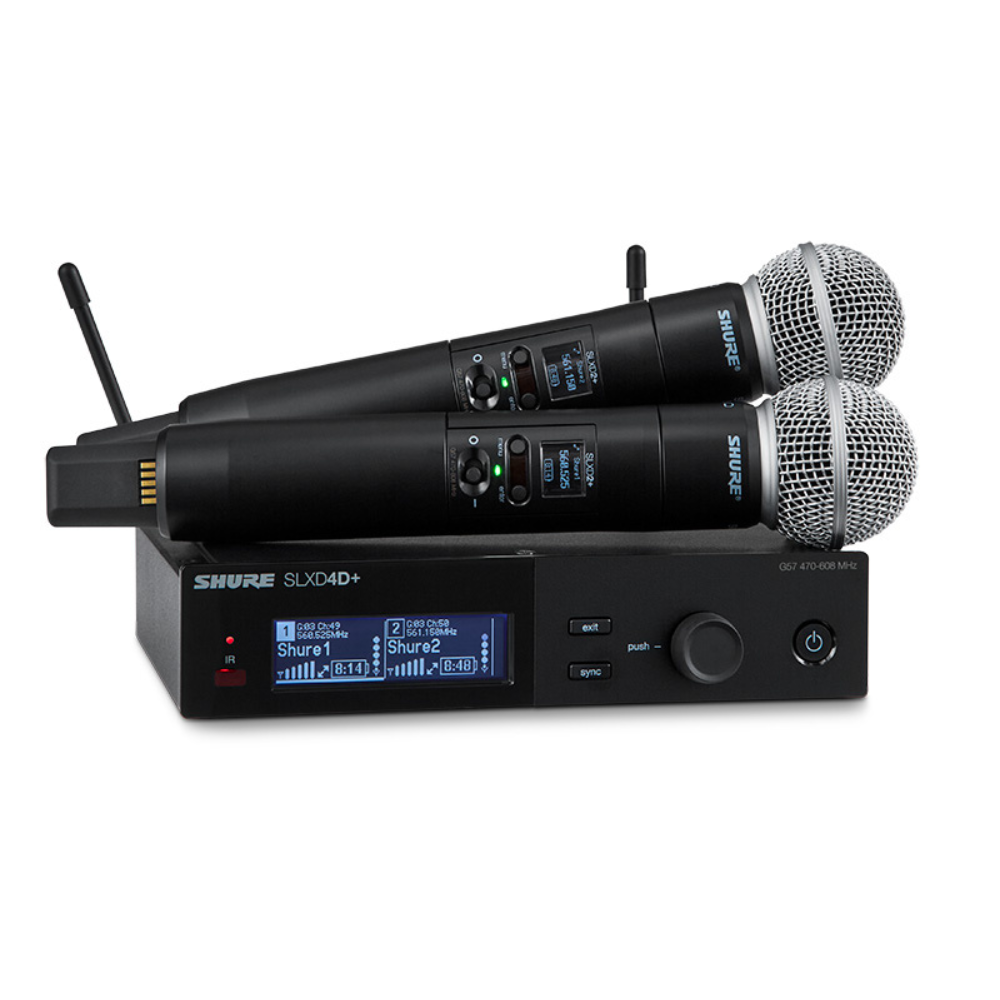 Shure SLXD24D+E/58 dual draadloos microfoon systeem