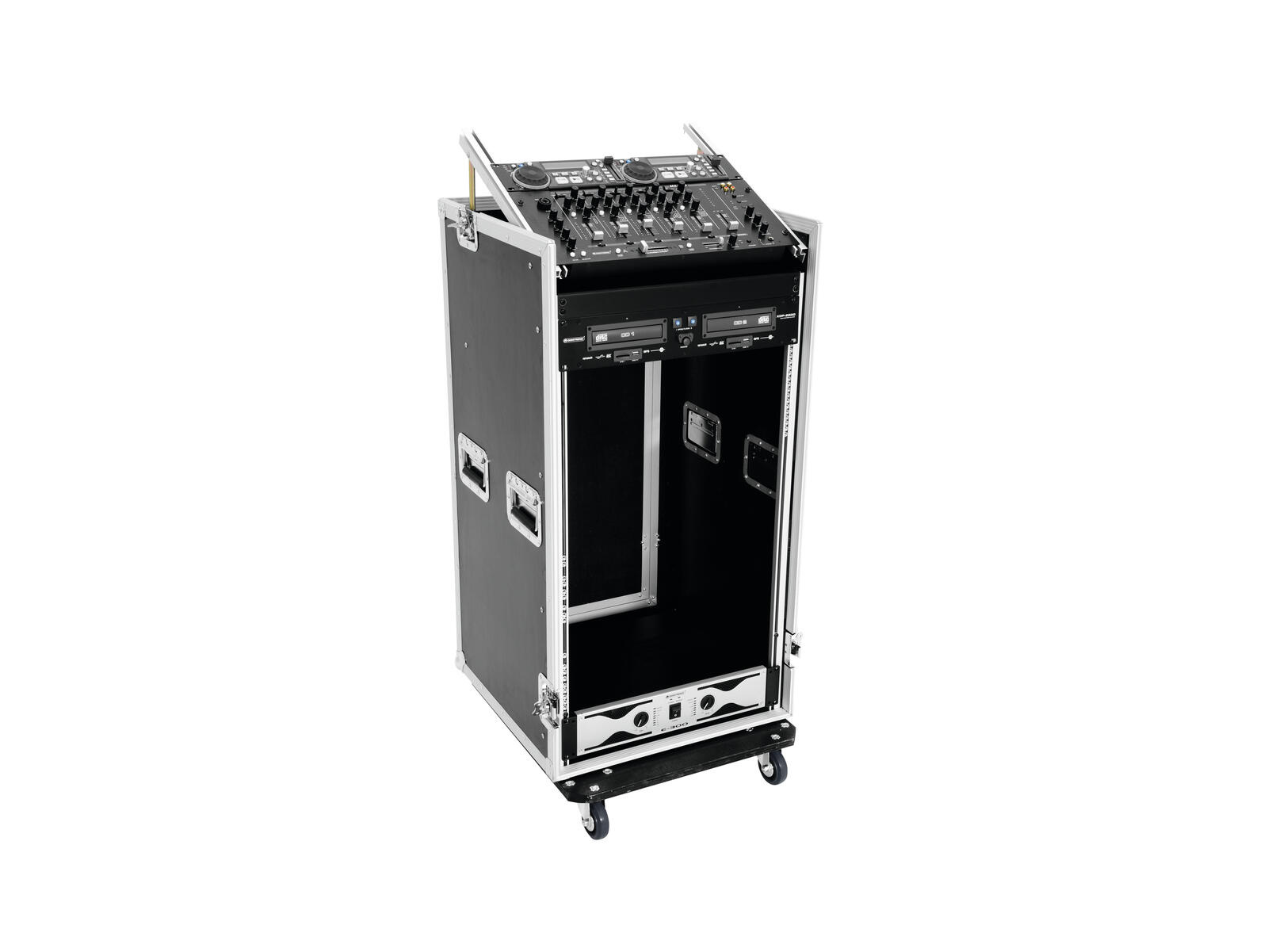 Roadinger Special Combo Case Pro, 20U rackcase op wielen