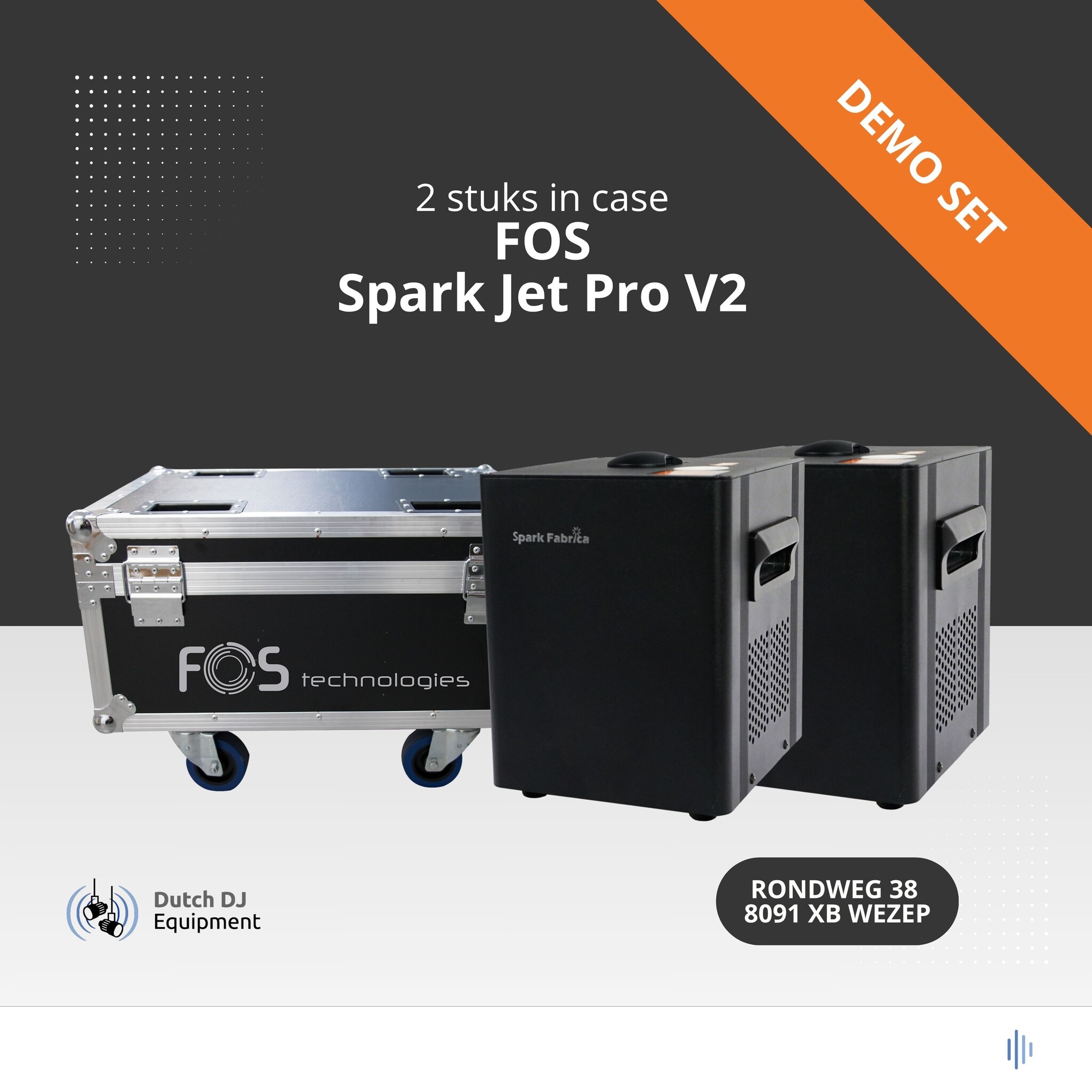 FOS 2x Spark Jet Pro V2 koudvuur in case