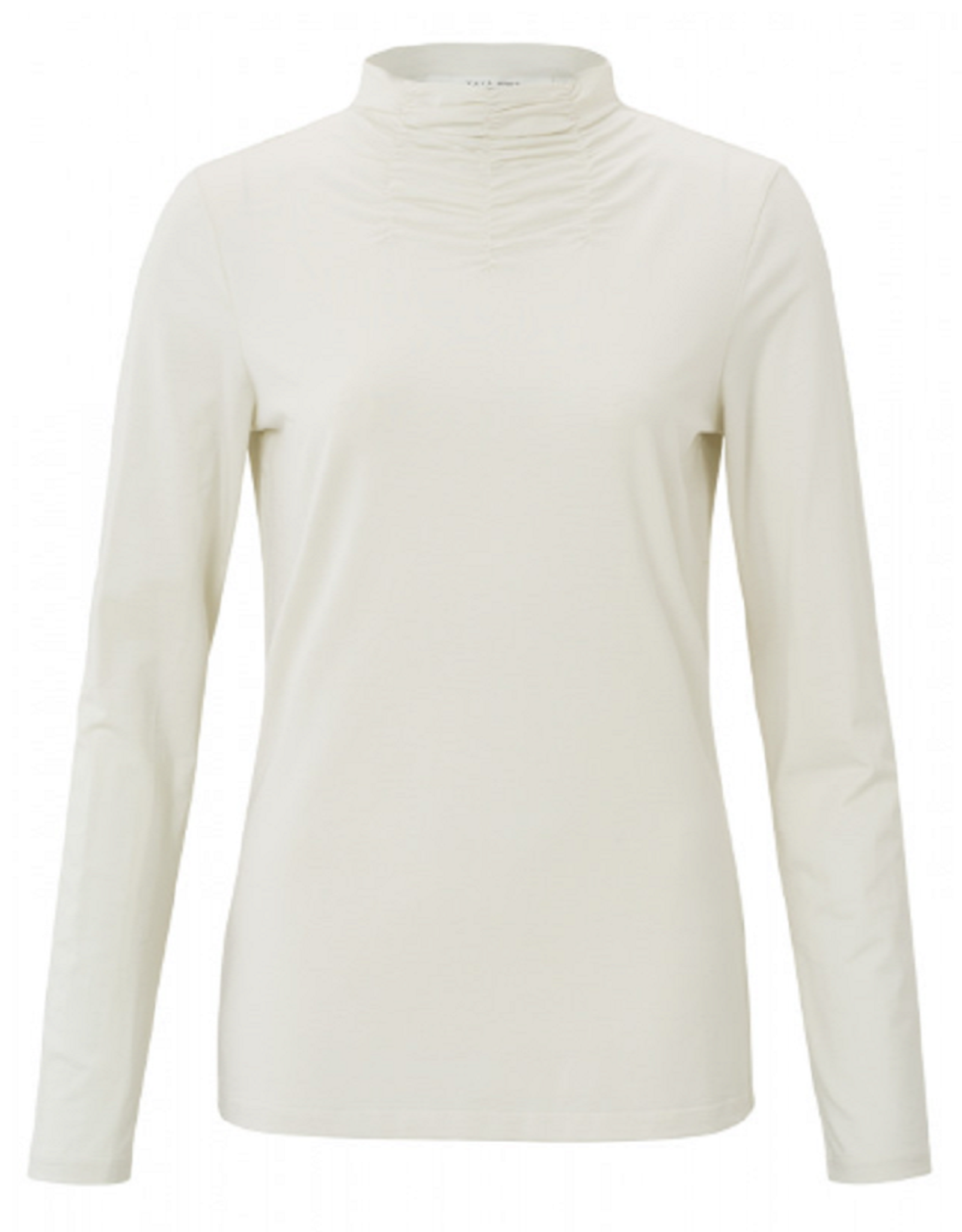 YAYA YAYA Top met hoge hals en detail beige