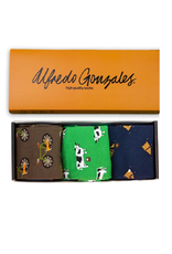 Alfredo Gonzales Alfredo Gonzales Giftbox 3-pack Bicycles, Camping, Cows 42/45
