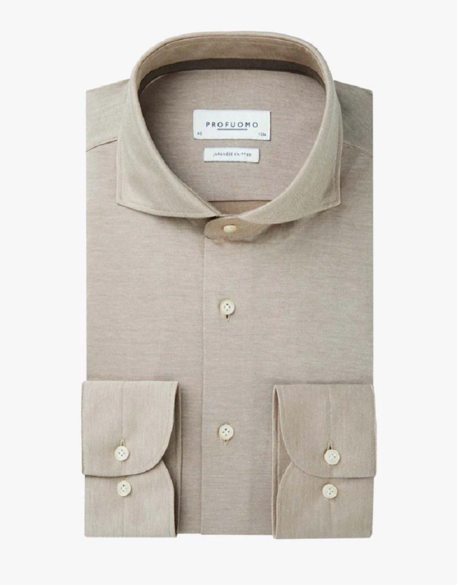 PROFUOMO Profuomo Japanese knitted shirt beige