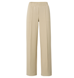 YAYA YAYA Jersey wide leg trousers White Pepper beige