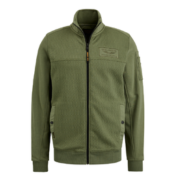 PME Legend PME Legend sweatvest groen interlock