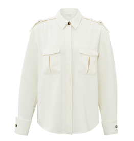 YAYA YAYA Feminine cargo blouse Ivory white