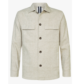 PROFUOMO Profuomo overshirt linnen/katoen beige